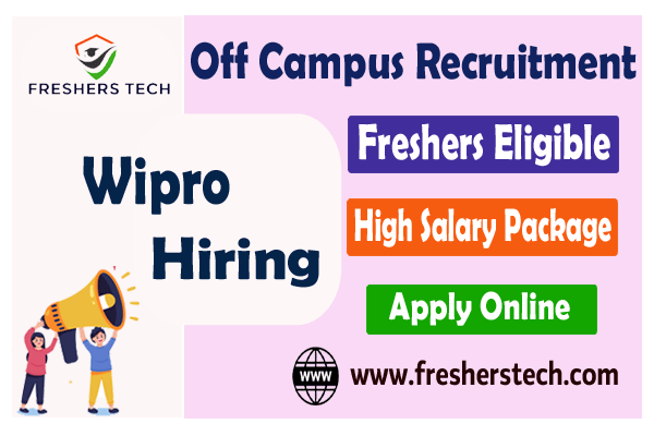 Job Opportunities in Wipro for Freshers 2024